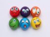 12 Novelty Anti-Stress PU Foam Ball Emoji Smile Face 60mm Mixed
