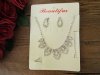 1Set 4in1 Bridal Jewelry Set Necklace Earrings Bracelet Ring ph