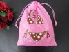 12Pcs Pink Drawsting Cloth Storage Bag Organizer 42x31cm